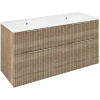 Sapho CIRASA umývadlová skrinka s dvojitým umývadlom 121x66x46cm, dub alabama strip CR121-2322-21