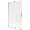 Mexen Velar L, 2-krídlová posuvná vaňová zástena 110 x 150 cm, 8mm sklo námraza, brúsená oceľ, 896-110-003-31-97