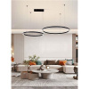 IMMAX NEO FINO NEW Smart závesné svietidlo 2 kruhy, 60 + 80 cm, 93 W, čierne, Zigbee 3.0