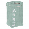 KOŠ NA BIELIZEŇ SO ŠNÚRKOU TEXTILNÝ ZELENÝ 51 x 29 x 25 CM PRAKTICKÝ