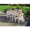 Jedálenský set PROVENCE 1 z masivného dreva Barevné provedení: Bílá, Rozměr stolu: 180x100 cm
