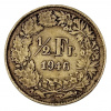 Stříbrná mince 1/2 Francs B 1946