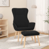 Relaxačné kreslo s podnožkou čierne látka-ForU-3097888