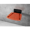 Ravak OVO-B II-ORANGE/BLACK Sedátko do sprchy, sklopné, hranaté + CLEANER čistič B8F0000061