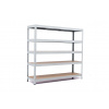 Policový regál Trestles RH 1500x1400x500, nosnosť 1500 kg, 5 políc Farba: sivá