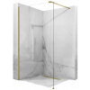 Rea Aero, sprchová zástena Walk-in 90x195 cm, 8mm číre sklo, zlatá matná profil, REA-K4700