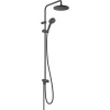 HANSGROHE Vernis Blend Showerpipe Reno sprchová súprava bez batérie, horná sprcha 1jet priemer 205 mm, ručná sprcha 2jet, matná čierna, 26272670