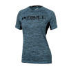 PitBull West Coast - dámsky rashguard PERFORMANCE tyrkysové melírovanie XS