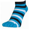 TRAINER prstové členkové ponožky ToeToe tyrkysová / černá / bílá