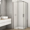 Ronal DIVERA rohový sprchový kút 70x70 cm sklo Číre profil Chróm Posuvné dvere D22SE2B0705007