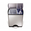 Odpadkový kôš na triedený odpad, Simplehuman - 30/16 l, obdĺžnikový, matná oceľ, FPP (CW1830)