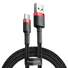 Baseus CATKLF-B91 Cafule Kábel USB-C 3A 1m Red/Black (6953156278219)