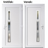Soft Plastové vchodové dvere Venus Inox biele 88x198 cm, pravé