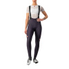 Castelli Sorpasso RoS W, Dark night shade/ Silver reflex Veľkosť: S Dámske zimné cyklistické nohavice s trakmi