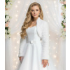 Kožušinové svadobné bolerko - biele: B-800, veľ. S, M, XL, 2XL Rozmer: XXL