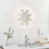 zahrada-XL Nástenné bezrámové zrkadlo s LED svetlami okrúhle sklo 3078646