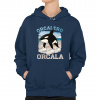 Orcalero Orcala - kosatka v topánkach - Italian Brainrot - dámska mikina s potlačou - Tričkový | XL | Navy | Mikina s kapucňou - damska