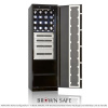 Brown Safe Luxusní trezor Man Safe 6018-Elite Brushed Stainless/Black Anodized, 32Watchwinders