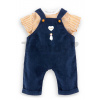 Tričko a overal pre bábiku T-shirt & Navy Blue Overall Mon Grand Poupon Corolle pre 36 cm bábiku od 24 mes