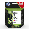 Hewlett-Packard HP originál ink sada 3JB05AE, HP 304, CMYK, 100CMY-120Kstr. 3JB05AE#301