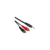 PremiumCord Kábel Jack 3,5mm-2xCinch M/M 2m kjackcin