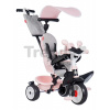 Trojkolka a kočík v jednom s brzdou Baby Driver Pink Tricycle Smoby s intuitívnym ovládaním a tichými EVA kolesami ružová od 10 mes