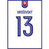 Superfutbal Maketa dresu Slovensko, biela Rozmer: A4, Meno a číslo: Hrošovský 13 biela