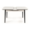 Casarredo Jedálenský stôl rozkladací 120x80 POLY ceramic biely mramor/čierny mat
