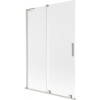 Mexen Velar L, 2-krídlová posuvná vaňová zástena 120 x 150 cm, 8mm sklo námraza, brúsená oceľ, 896-120-003-31-97