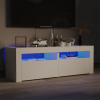 vidaXL TV skrinka s LED svetlami biela 120x35x40 cm 804355