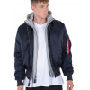 Alpha Industries zimná bunda MA-1 D-Tec rep blue Veľkosť: XL, Farba: modrá