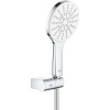 GROHE Rainshower SmartActive sprchová súprava, ručná sprcha 3jet priemer 130 mm EcoJoy, nastaviteľný sprchový držiak a sprchová hadica 150 cm, chróm/mesačná biela, 26580LS0
