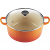 Pekáč Tradition Collection so sklenenou pokrievkou 22 cm ohnivo oranžový