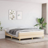 vidaXL Posteľný rám boxspring s matracom krémový 160x200 cm látka