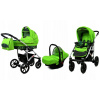 3in1 babylux largo šedo -ružový kočík (Nastavte insert +matrac pre kočvicu gondolu)