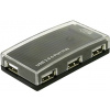 Delock 61393 USB Hub 4 porty USB-A USB 2.0 480 MBit/s černá Delock - Hub - 4 x USB 2.0 - Desktop