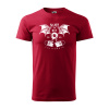 Sablio Tričko s potlačou Skate or Die - červené 4XL