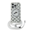 Karl Lagerfeld IML Monogram Crossbody K&CH Heads MagSafe zadný kryt pre iPhone 14 Pro Max Transparent