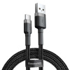 Baseus CATKLF-BG1 Cafule Kábel USB-C 3A 1m Grey/Black (6953156278202)