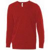 KARIBAN VINTAGE JUMPER K965 / Pánsky sveter do V - red M