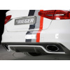 Rieger tuning vložka zadného nárazníka s prípravou pre oválne koncovky výfuku (185x120 mm) pre Audi A4 / A4 S4 Avant / Sedan, facelift, r.v. od 01 / 12-, Povrchová úprava plast ABS, bez laku