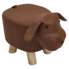 Taburet v tvare psíka, hnedá/prírodná, TAMALI