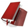 Obal na knihu kožený se záložkou Červená