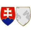 Kovový samolepiaci odznak Slovensko 25mm (Odznak slovenského erbu, dĺžka 2,5 cm)