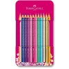 Pastelky FABER-CASTELL Sparkle v dizajnovej plechovej dóze, 12 farieb (4005402017379)