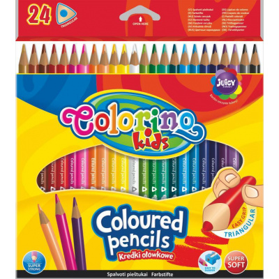 Farebné ceruzky COLORINO trojhranné/24 farebná súprava