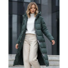 Dámska dlhá zelená zimná bunda
