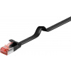 Goobay CAT 6 U/FTP plochý patch kábel, čierny, 5 m, medený