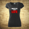 Music is my life, Barva Černá, Velikost 2XL Bezvatriko.cz 206024