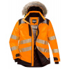 Portwest PW369 Zimná reflexná bunda PW3 XL, Reflexná oranžová-Čierna
